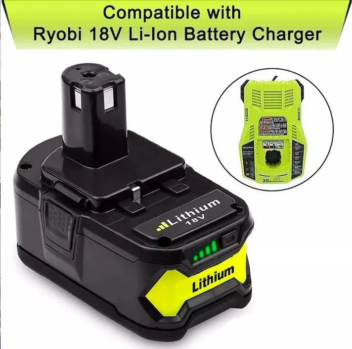 Rechargeable 18 Volt 5.0ah Lithium Ion Battery for Ryobi Power Tool P102 P104 P107 Cordless Drill Battery Garden Tools Battery