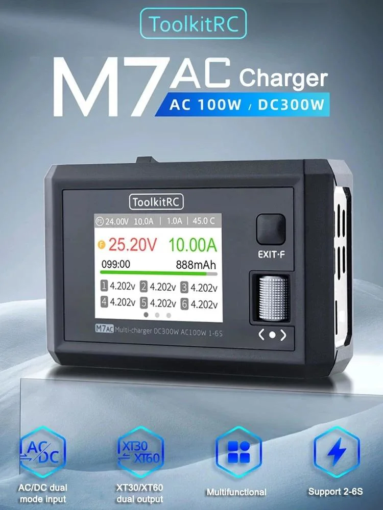 Toolkitrc M7AC AC100W/DC300W Xt30/Xt60 Lithium Battery Charger