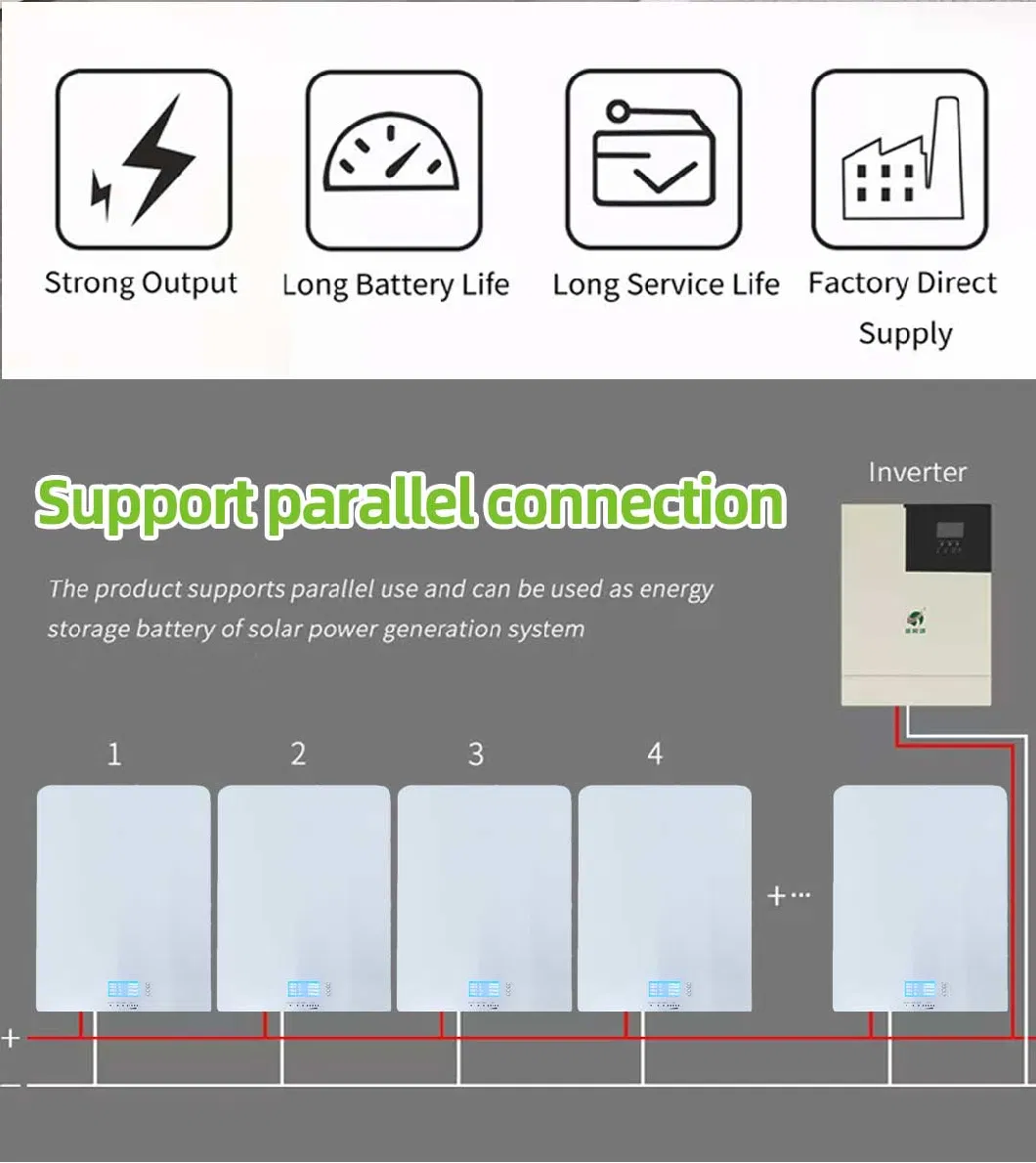 48 Volt 51.2V 100ah 5kwh LiFePO4 Lithium Ion Batteries 48V Wall-Mounted Powerwall Battery