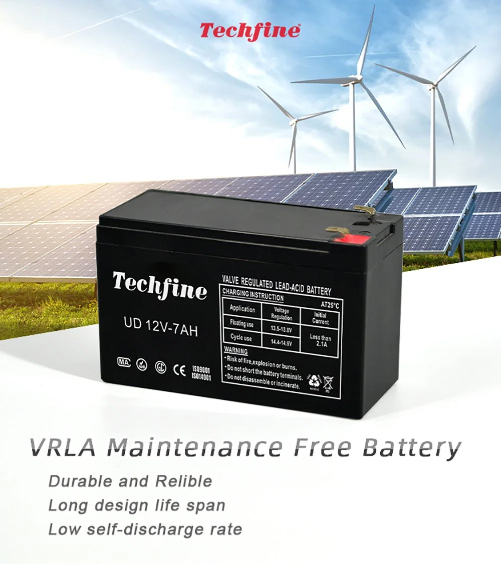 12V 7ah 7.2ah UPS Alarm System Rechargeable Lead Acid Solar Battery