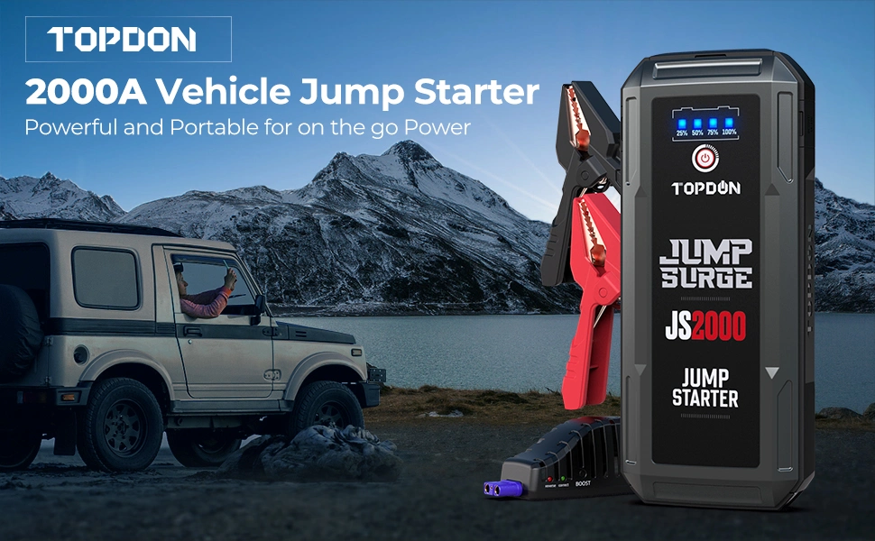 Topdon Js2000 Utrai 12V Halo Bolt Compact Portable Car Battery Charger Gooloo Gt 3000 Jump Starter 22000mAh Hummer Truck Starter Kit Jump Booster