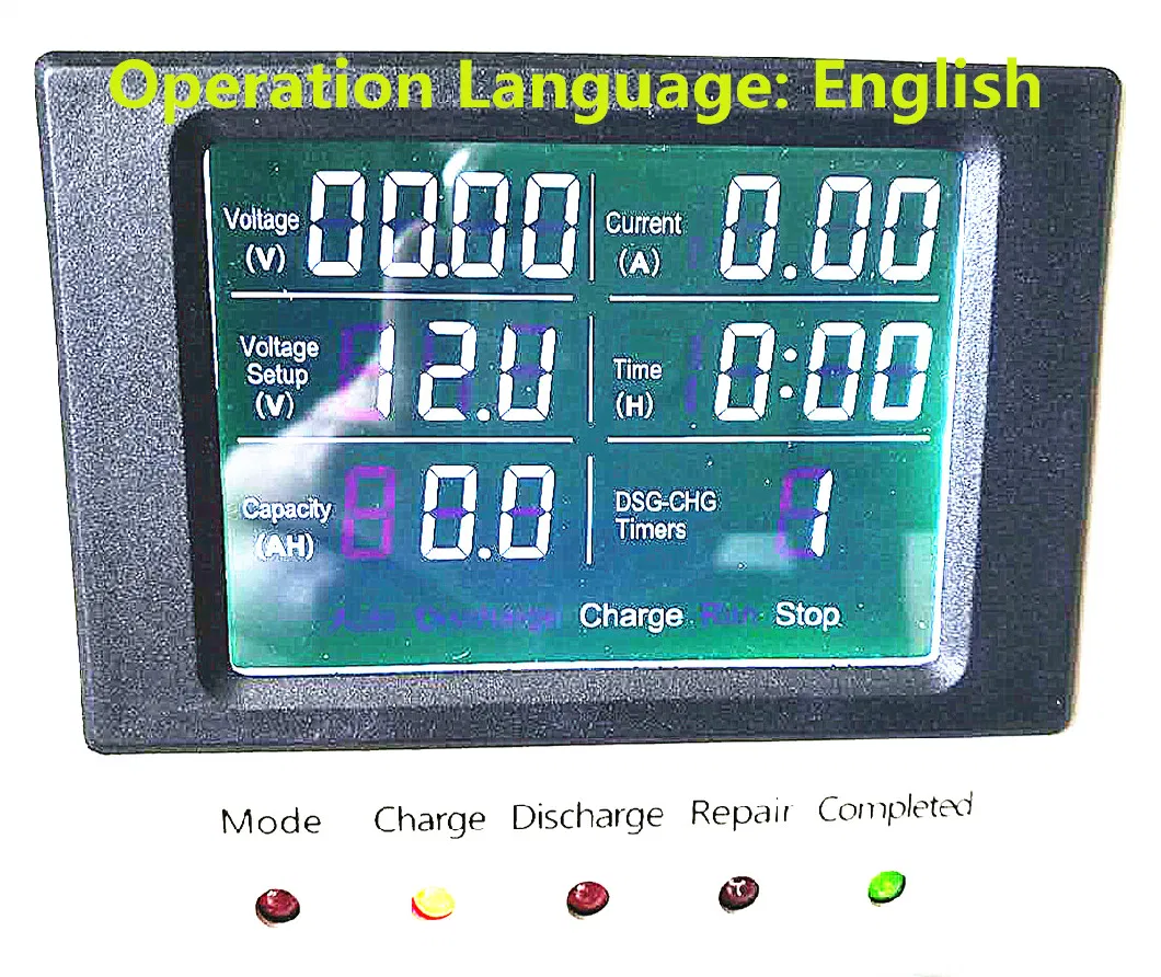 6V 12V 16 V 18V AGM Gel VRLA Lead Acid Rechargeable Battery Auto Cycle Charging Discharging Capacity Measuring Tester 20A Discharge - 10A Charge