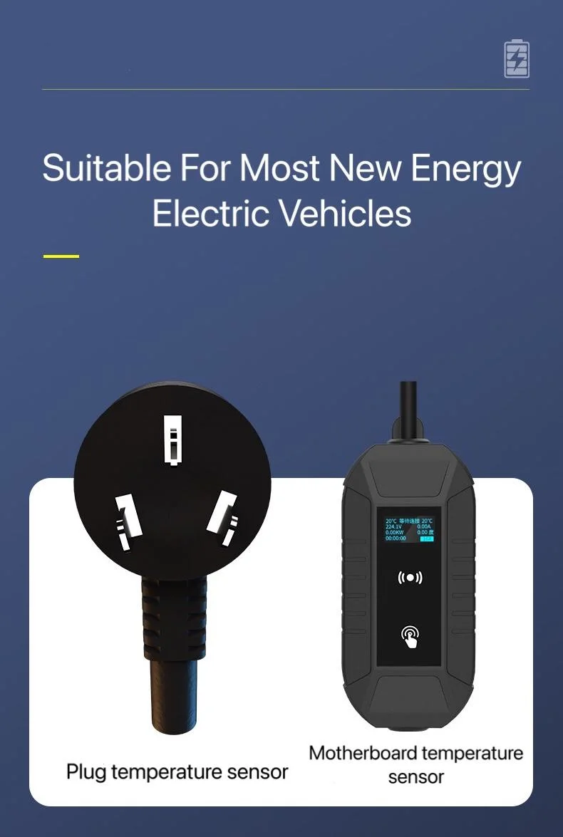 Electronic Screen Display Car Battery Adjustable Floor Mounted Waterproof Portable EV Charger