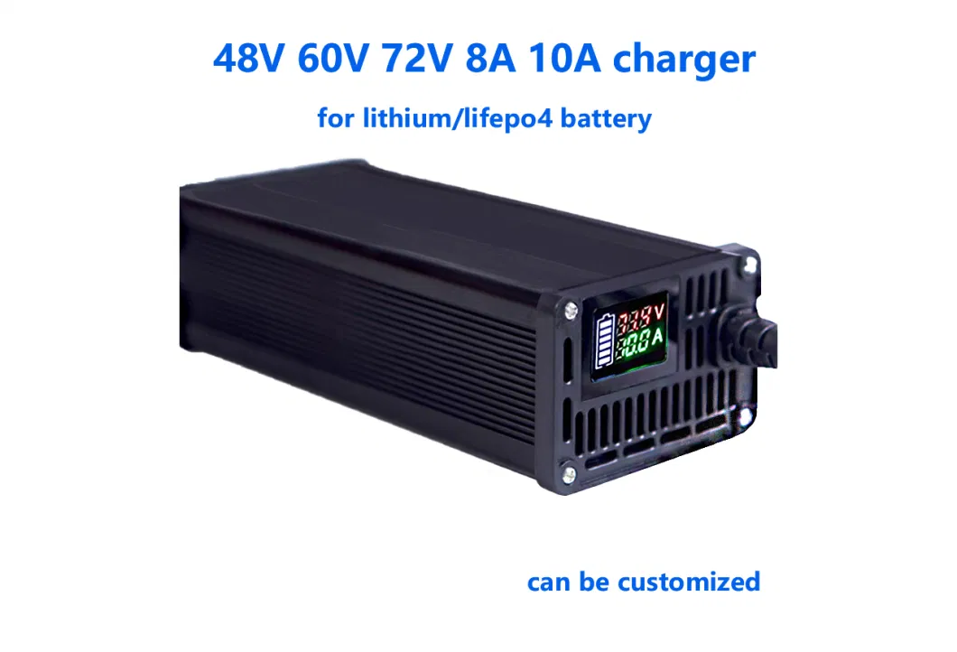 Ebkie 48V 60V 72V 8A 10A LCD Display Lead Acid Battery Charger for Electric Bike