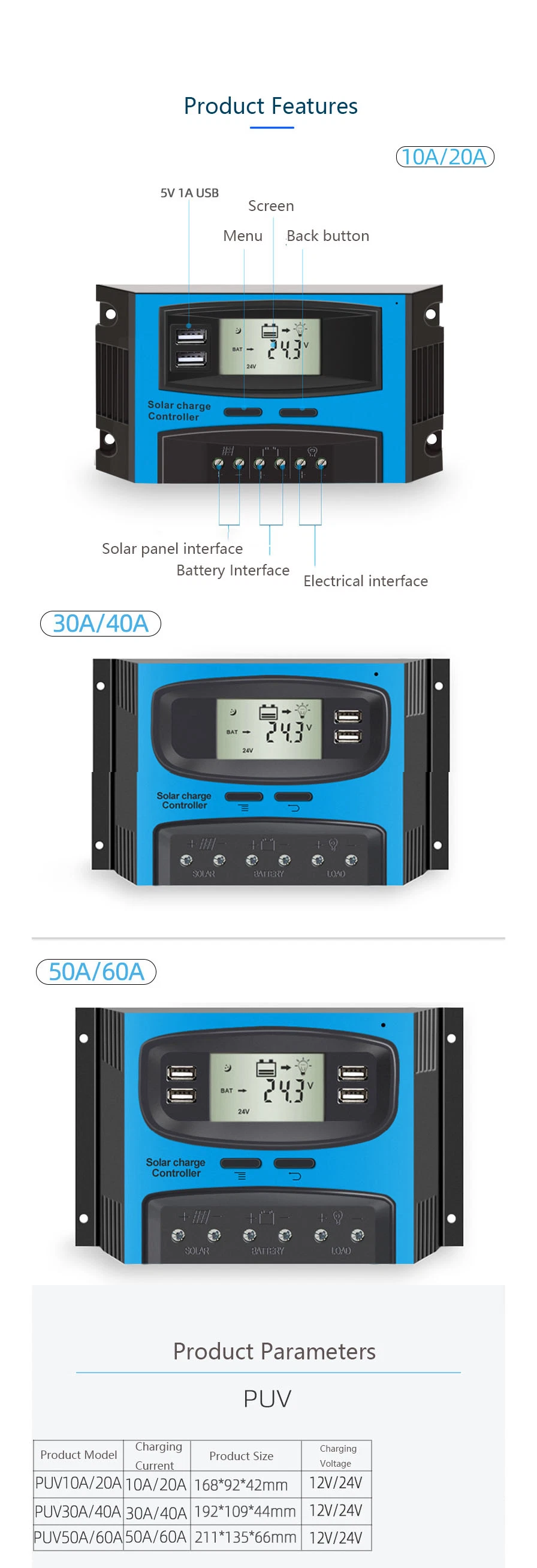 Panel Battery Inverter Car Light Controller Cellphone Wireless Backpack Batery 48V USB 12V Cell Phone and Hybrid Solar Charger Solar Power Phone Charger Water