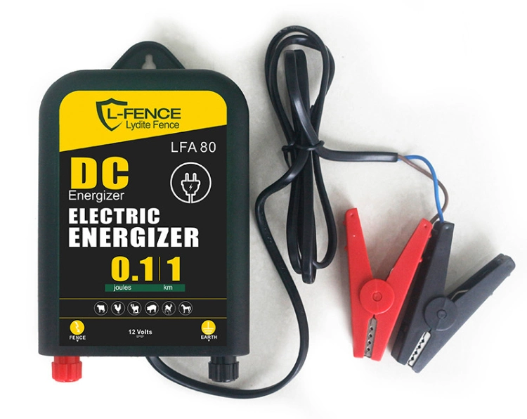 Portable 0.1j DC Power Energizer Electric Fence Charger