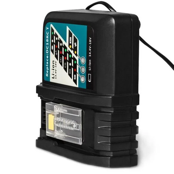 DC18RC Li-ion Battery Charger with LED Screen Suitable for Makita 14.4V-18V Lithium-Ion Battery Bl1830 Bl1840 Bl1850 Bl1815