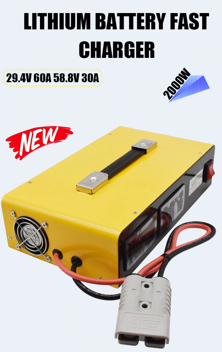 DC Battery Charger Lithium Iron Phosphate Battery Anderson Plug Quick Charger Adjustable Voltage 73V 24A