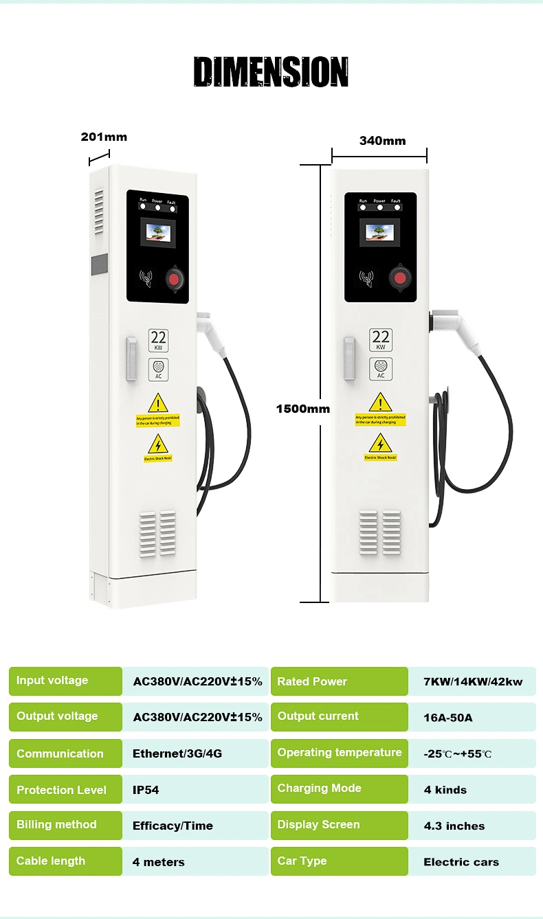 Car Battery Charger AC 11kw EV Charging Station for Electric Vehicle