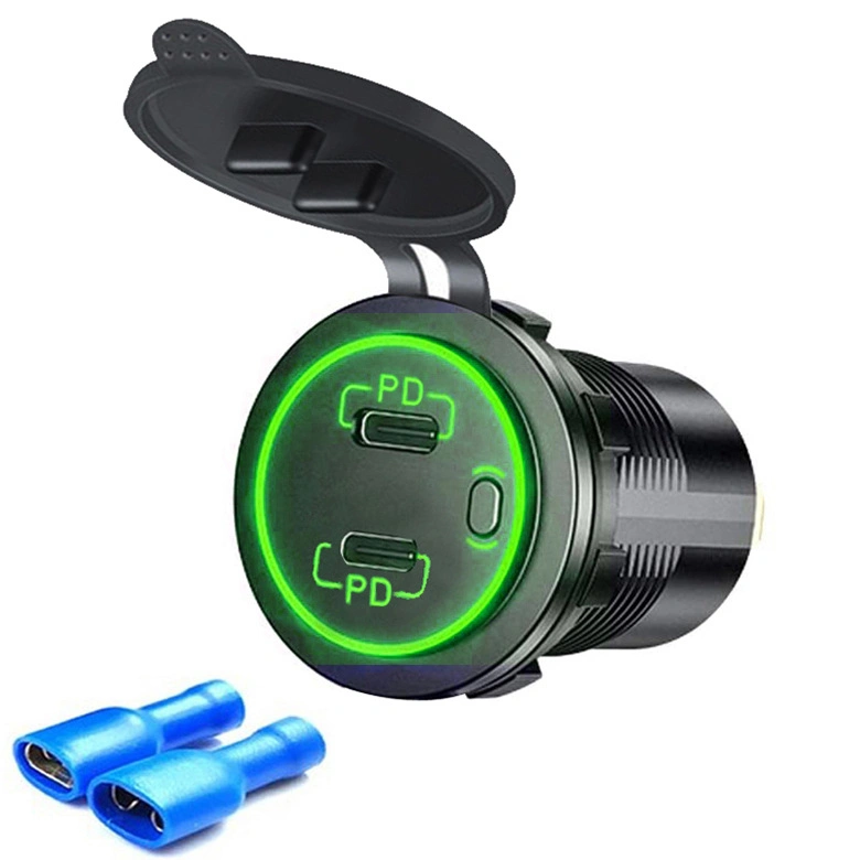 Dual USB Car Charger Socket Outlet Qualcomm Pd Charger for Car Motorcycle