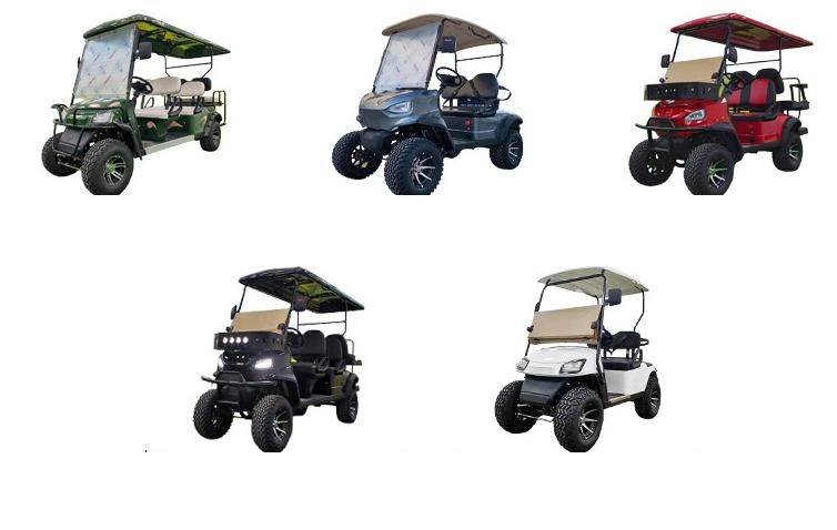 6 with Battery Seater Club Electric Carts for and 48V Lithium Charger Solar Panel Street Legal off Road Parts Car up Golf Cart