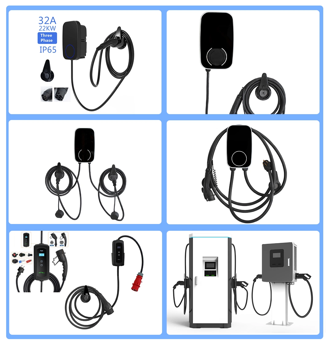Factory Manufacturer 32A 7kw 11kw 22kw Electric Vehicle Charging Station AC Home Fast Wallbox EV Car Charger