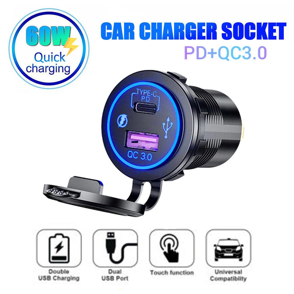 49W USB 3.0 + Pd3.0 Car USB Mobile Charger Auto Charger