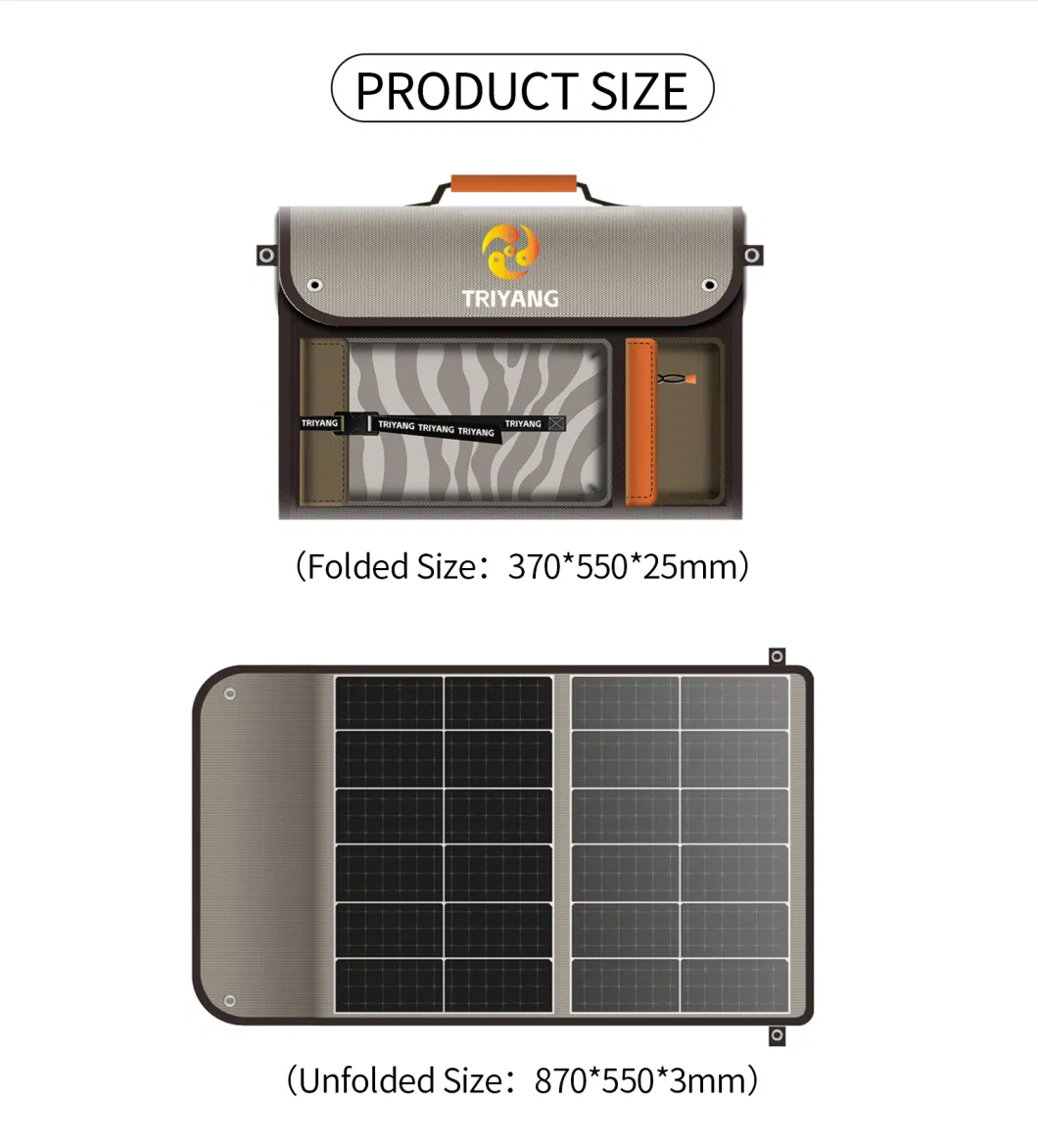 Monocrystalline Silicon Cells 70W Portable Solar Power Generator Lithium Polymer Battery Solar Charger