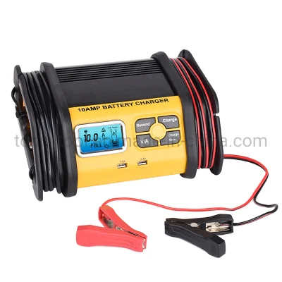  10-amp Fully-Automatic Cargador inteligente, cargador de batería de 12 voltios, mantenedor de la batería, cargador de goteo
