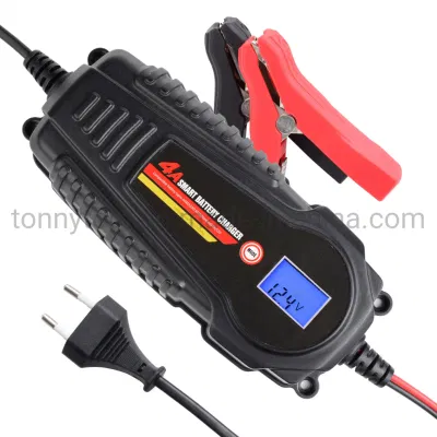  Smart Car Cargador de batería portátil para 6V 12V 4A, compatible con el litio (LiFePO4) y baterías de plomo ácido