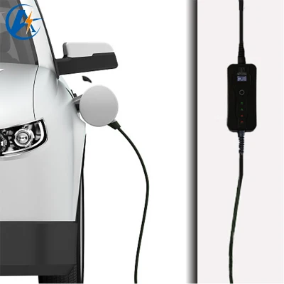 Cargador portátil AC 220V 240V 380V 400V EV lento 16A Tipo 2 Estación de carga de baterías de coche RFID de carga eléctrica
