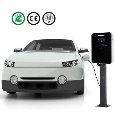  Fábrica OEM 32A/ 7kw 1 modo fase 3 Tipo de suelo Cargador de coche eléctrico AC EV Cargador de la estación Wallbox con 4,3&quot; Pantalla