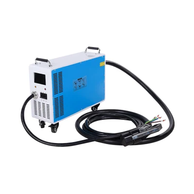 Cargador de batería para electricidad 100A 30kW CCS EV de tamaño pequeño Estación de carga rápida portátil para coche