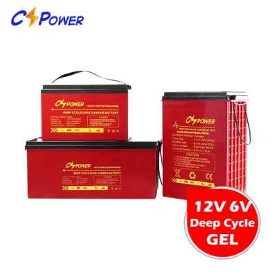  Cspower 2V/6V/12V batería de carbono de plomo de larga duración-carga-recarga-recargable-de ciclo profundo 100ah/200ah/250ah/400ah para sistema-almacenamiento-Energía-Solar/CSD