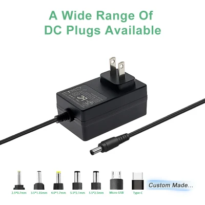 Adaptador de corriente alterna y corriente continua de muestra gratuita 12V 15V 36V 1A 2A 3A 4A 24W 36W 46W CE GS Ukca UL FCC PSE SAA C-Ticck CB Adaptador de fuente de alimentación 12V Adaptador de corriente alterna.