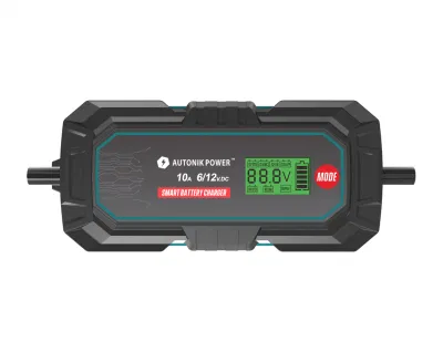 6V/12V 10A 10-pasos batería de litio / batería de plomo-ácido Cargador de batería totalmente automático