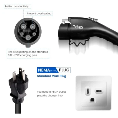 Original fábrica de vehículos eléctricos Type2 16A portátil de carga para el hogar Cargador EV