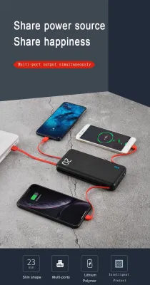Banco de potencia 20000mAh de batería portátil USB 3.0 de carga rápida batería externa portátil universal
