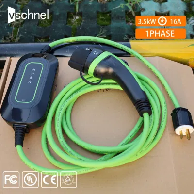 Color Factsolid Evse AC CE EV Cargador IP65 para el Tesla Model 3 Tipo de cargador 2 EV cargador portátil 7kw 16 AMP.