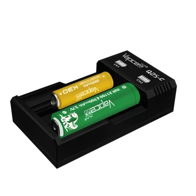 Precio más bajo Vapcell Q2s-C 2 ranuras Li Ion cargador de batería Con Tipo - C para batería 18650 21700 26650 14500