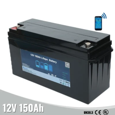 12V 150A batería Solar de ciclo profundo Baterí a LiFePO4 Para reemplazo de plomo ácido/UPS/Energía Solar/Barcos/RV/Golf Cart con MSDS CE UL ISO90001 RoHS