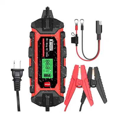 4-AMP automático de batería de coche eléctrico portátil goteo Supersafe Cargador inteligente mantenedor de Automoción de flotación de 12 voltios, Desulfator Cargador de batería de plomo ácido