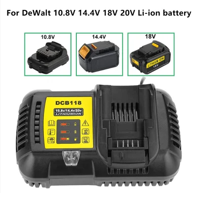 Cargador rápido rápido reemplazo de 4,5 a 10,8 V 14.4V 18V 20V Salida máx DCB118 Dcb115PRO Compatible para Dewalts 18V 20V máx.