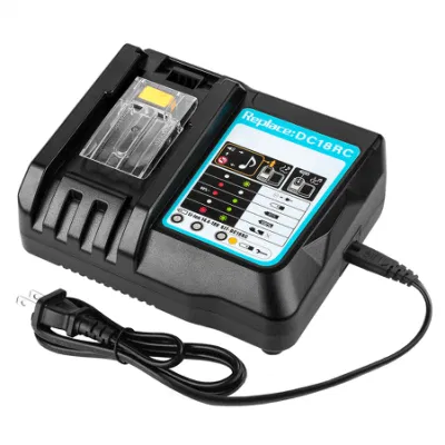 Herramientas de energía de ion-litio Cargador de batería DC18RC Sustitución para Makita 14,4V 18V Cargador de taladro inalámbrico para Makita Bl1830 Bl1840 Bl1850 Bl1860 Cargador