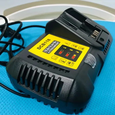 Cargador rápido de batería de taladro eléctrico de repuesto Dcb118 para Dewalt 12V-20V Reemplazo de la batería de ion-litio para el cargador de batería Dewalt 20V Max