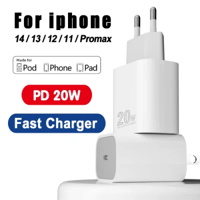 Para iPhone 15 14 13 12 11 PRO Max xr X Xs 8plus Cargador de pared original Fast 20W Tipo C. Enchufe el cargador del adaptador de alimentación USB-C Pd20W