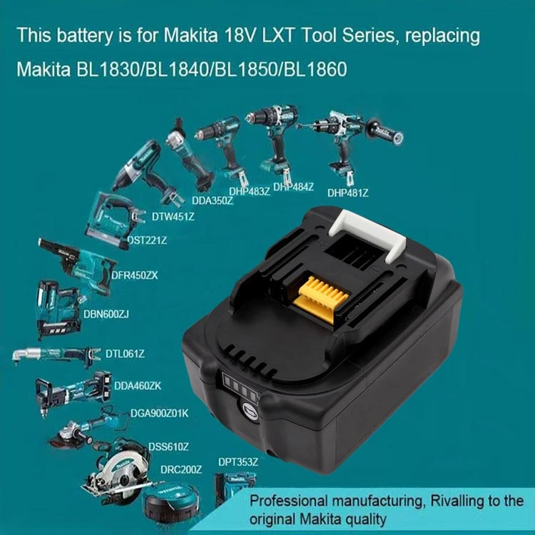 18V Battery Charger DC18rd Dual Ports Fast Replacement Charge 4A for Makita Lithium-Ion Battery Bl1415 Bl1430 Bl1830 Bl1840