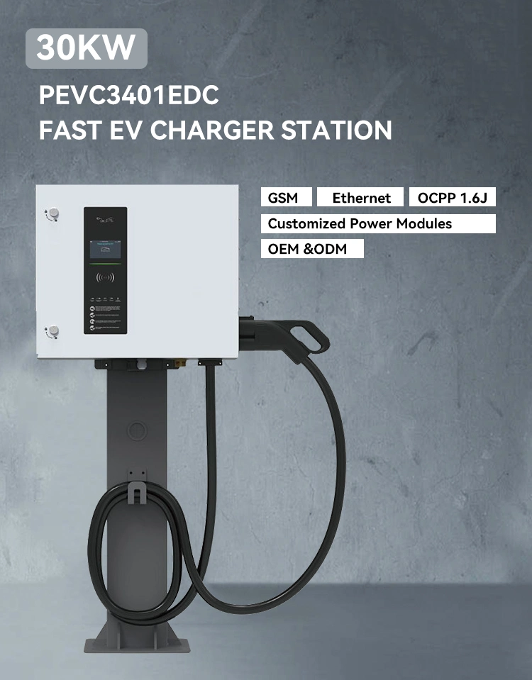 DC EV 30kw Evse Battery Charger Commercial Electric Car Charging Station