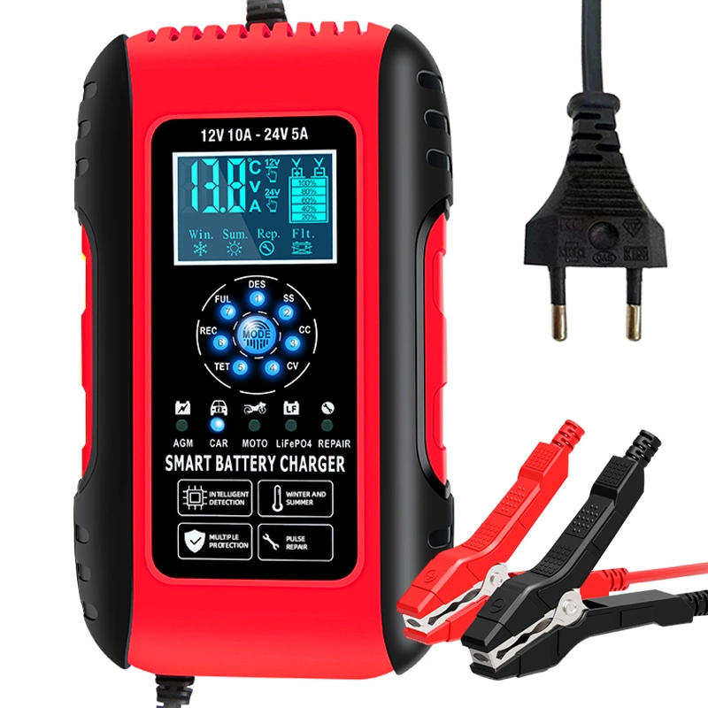 Automatic 12V 10A Smart Car Pulse to Repair 24V 5A Battery Charger