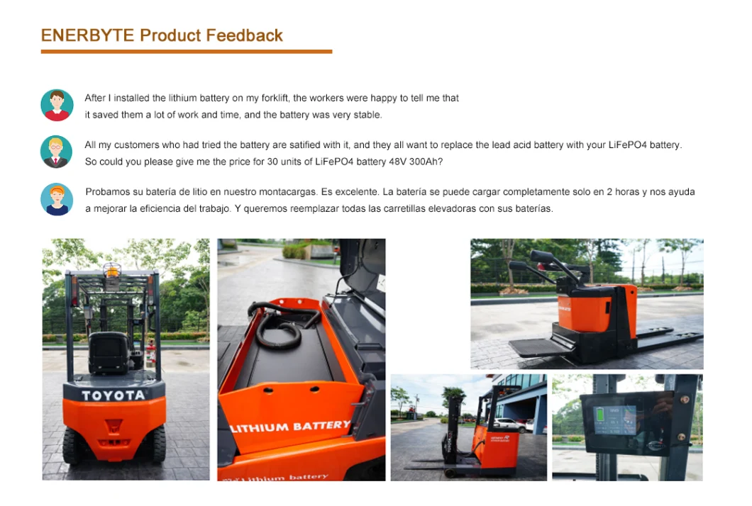 24V 500ah Forklift Battery/Lithium Battery/ LiFePO4 Battery/Li-ion Battery/ to Replace 12-125-11 Lead-Acid Battery