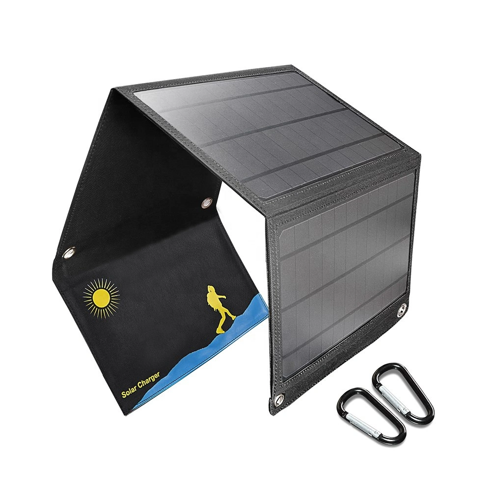 21W Mono Crystalline Foldable Solar Panel USB Portable Mobile Phone Car Battery Folding Solar Charger