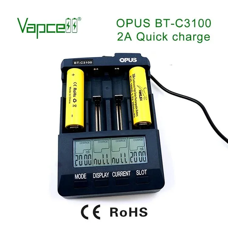 New Arrival Golden Supplier Vapcell Q2s-C Smart Charger Type-C Port for 18650 21700 Lithium Ion Battery Charger