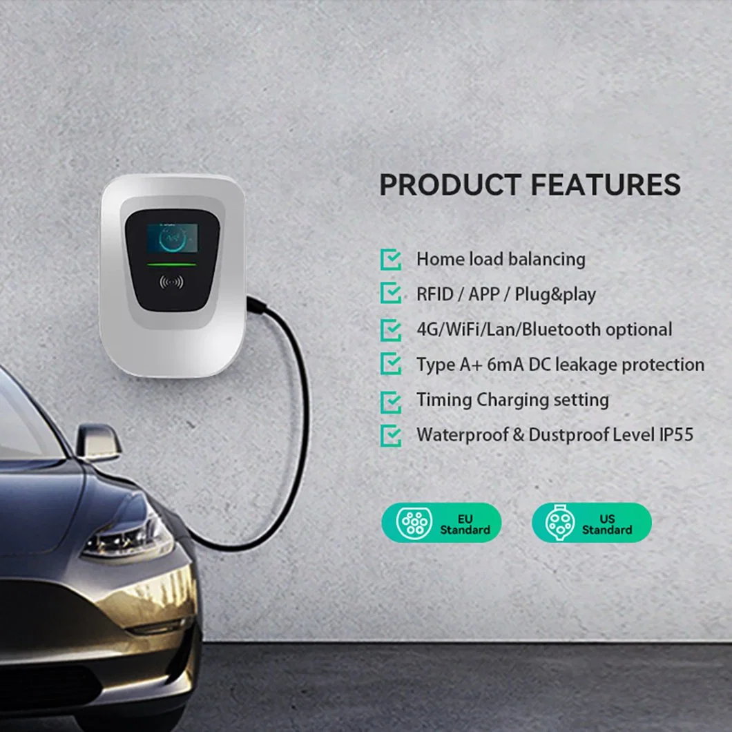 Soonplus 7kw 11kw 22kw EV Commercial Battery Charger with Car Charger CE RoHS