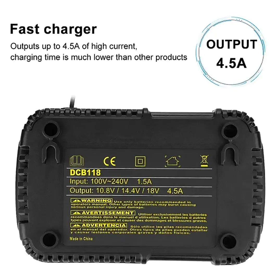 Energup Charge Li-ion14.4V 18V Lithium Battery Charger Replaceable for Makita DC18rd Power Tool Battery Charger