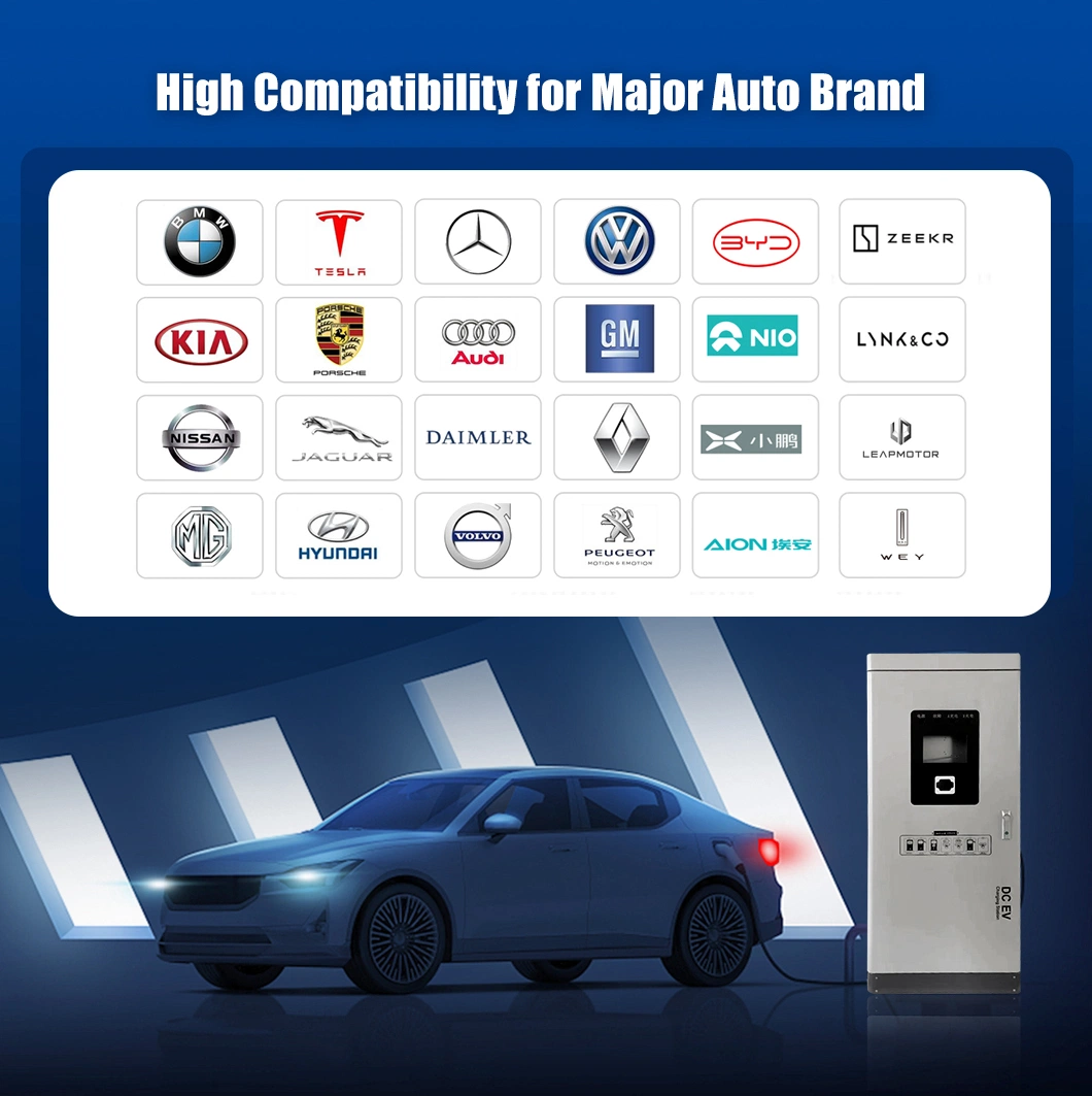 Commercial Use 60kw 120kw DC Electric Car Battery Charger Charging Station