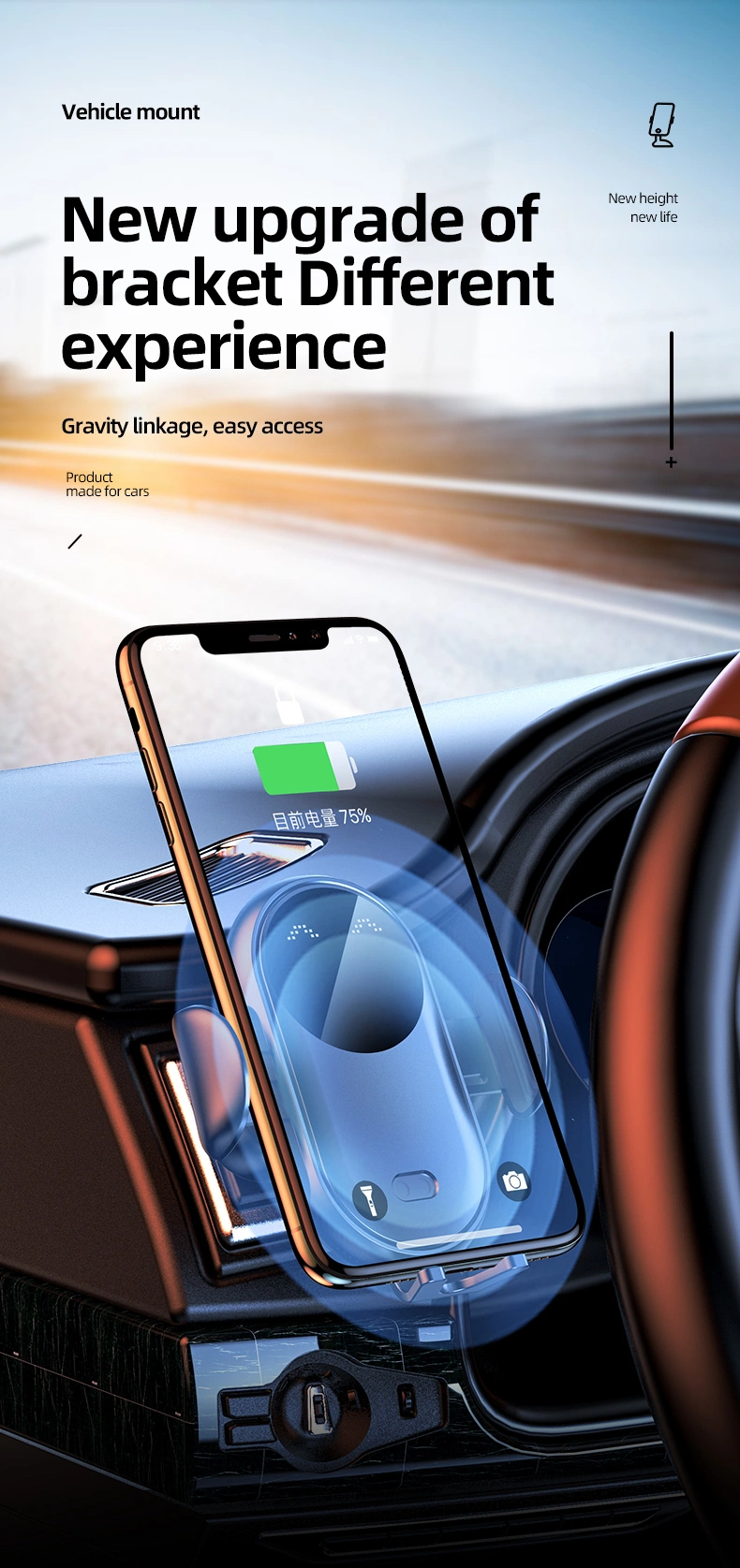 2023 Best-Selling 5W Fast Wireless Charger for Mobile Phones Onboard