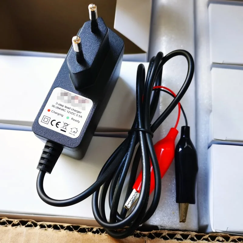 Smart Charger 6V 2A 15W Wall Charger DC 7.35V for SLA /AGM /VRLA /Gel Lead Acid Batteries for Motorcycle and Deep Cycle Batteries