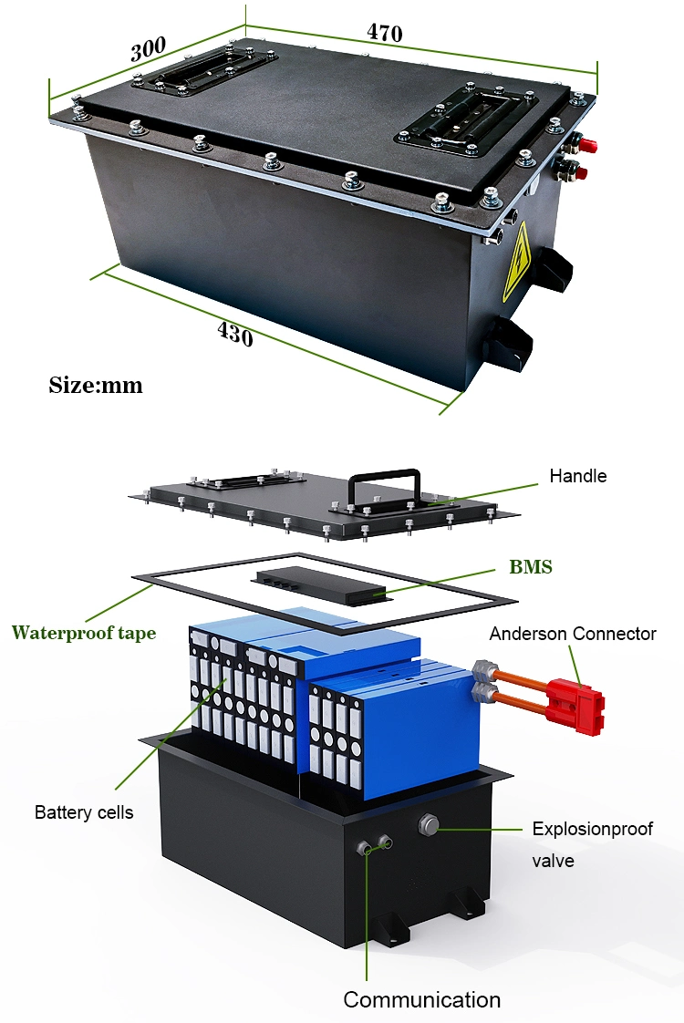 Cts Wholesale 72V 36V 48 Volt Lithium Ion Batterie 50ah 100ah 105ah 160ah LiFePO4 Battery 48V 100ah Golf Cart Batteries