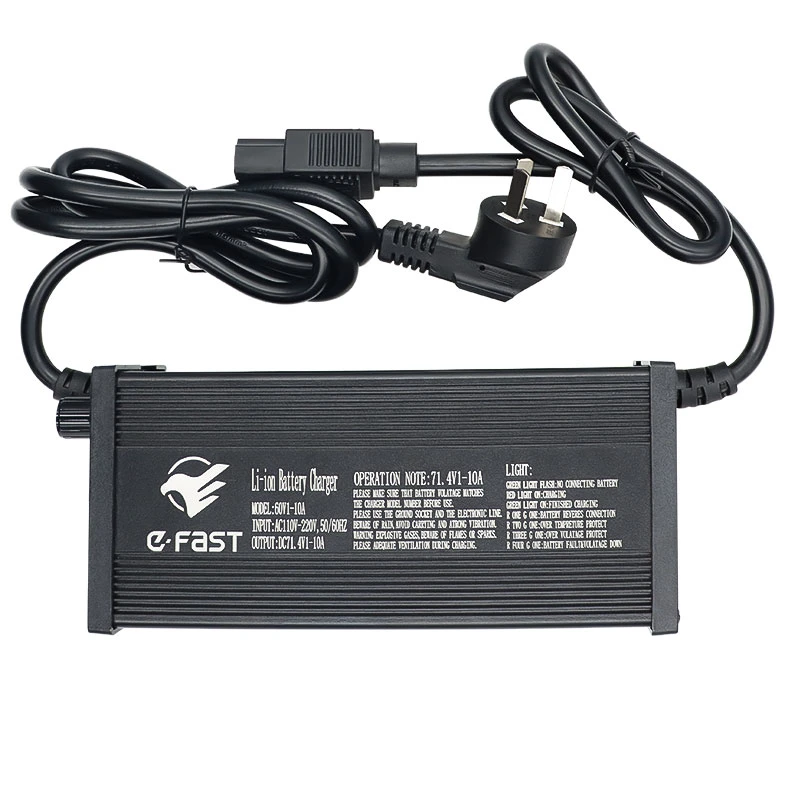72 Volt LiFePO4 Battery Charger Adjustable 1A to 10A 84V/87.6V Fast Lithium Ion Battery Charger