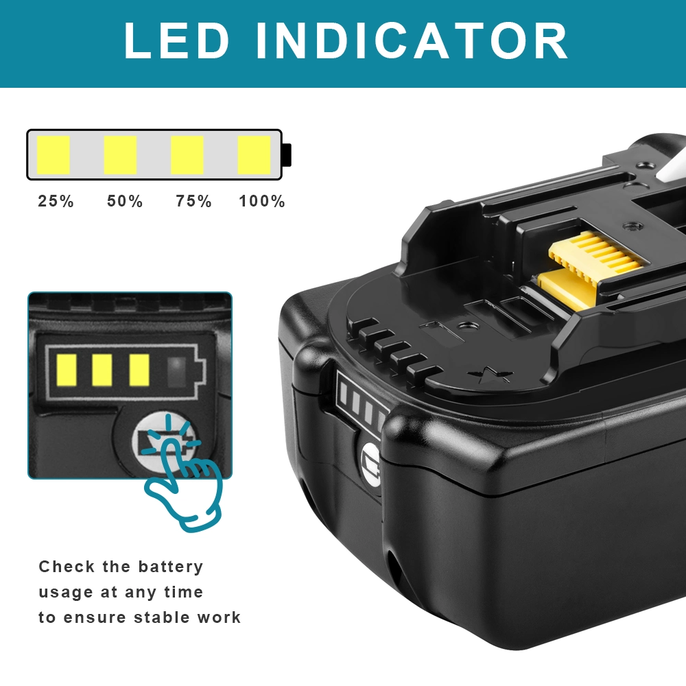 Hot Selling 18V 5000mAh Bl1850 Rechargeable Lithium Battery for Makita Replacement Li-ion Battery Electric Power Tools